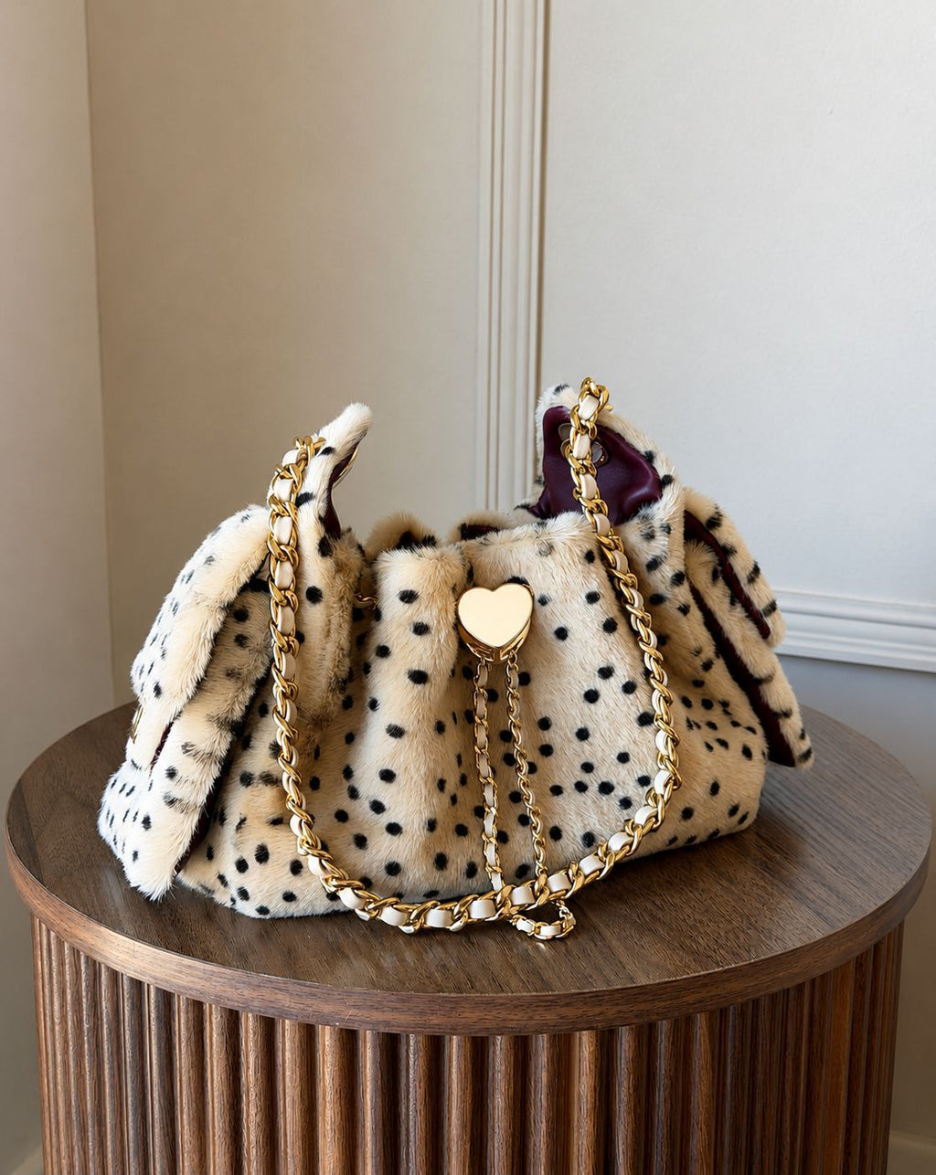 Sac Fourrure Léopard Chaîne Dorée – Sac Tendance Femme 2026
